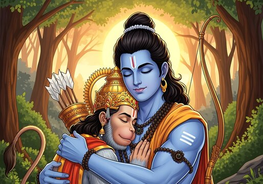 Lord Shri Ram and Lord Hanuman