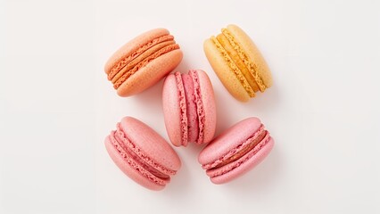 Fototapeta premium colorful macaroons isolated on white background