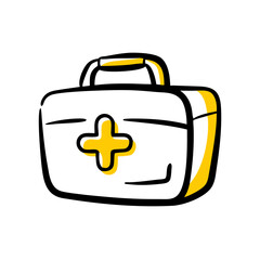First Aid Kit hand drawing icon for web and graphic design