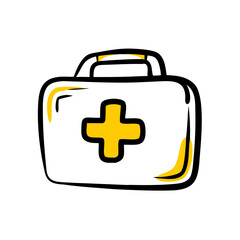 First Aid Kit hand drawing icon for web and graphic design
