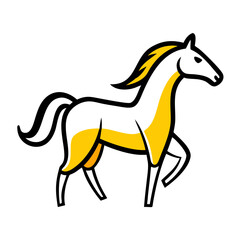 Horse hand drawing icon for web and graphic design