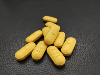 pills on a hand palm