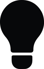 Silhouette lightbulb icon vector for innovation and creativity vector Illustrator