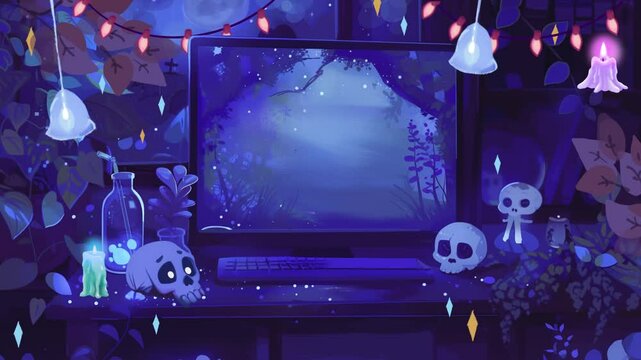 Seamless animated background ideal for use in video production, presentations, websites, and motion graphics. Loopable, stream twitch decor