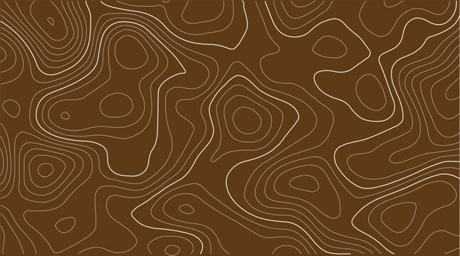 Topography contour mapping design in aged expedition format, featuring rugged landforms, detailed elevation lines, suitable for vintage travel posters, outdoor infographics, educational geography tool