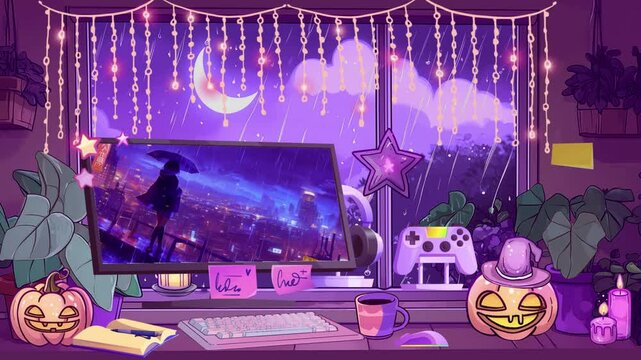 Seamless animated background ideal for use in video production, presentations, websites, and motion graphics. Loopable, stream twitch decor