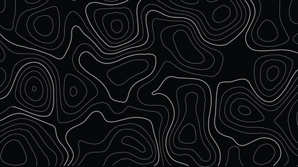 Topography themed landscape illustration showing detailed topographic contours, explorer-style grid overlays, and classic elevation mapping suited for nature posters, map-based graphics, or adventure 