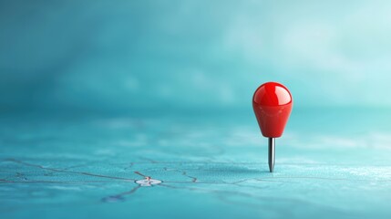 Target and Pin Bold and vibrant map pin located on a bullseye target, emphasizing pinpoint accuracy and destination tracking.