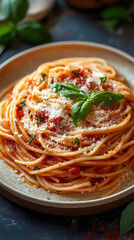 Fototapeta premium Fresh Basil Pasta