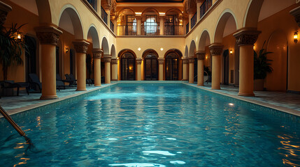 Luxurious Indoor Pool Oasis