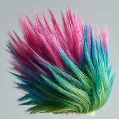 Vibrant fusion of colored fibers, dynamic burst, chromatic display, artistic flair, visual splendor