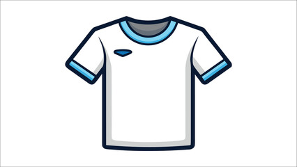 Sportswear Tee: A clean, simple image features a white sports T-shirt with light blue accents, perfect for sports, everyday wear, and design projects.
