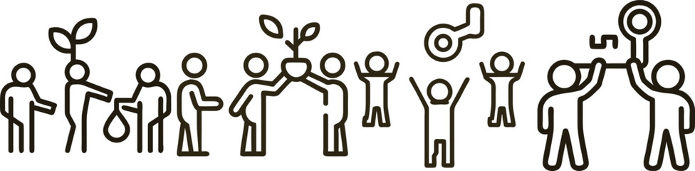 Collaborative Teamwork, Growth, and Achieving Shared Goals: A Symbolic Illustration