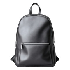 Stylish and Modern Black Leather Backpack Ideal for Daily Use or Travel