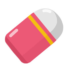 Illustration of a cute red eraser