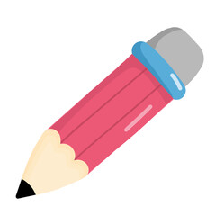 Illustration of a red pencil