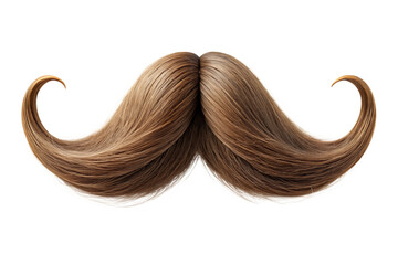 3D Rendering of beautiful, trending and realistic Moustache with white background