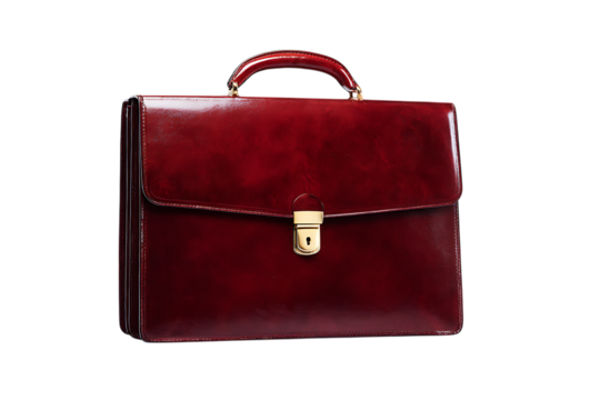 High quality, elegant red leather briefcase. Business, professional, success. - Powered by Adobe