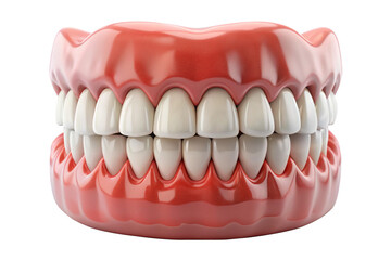 3D Rendering of beautiful, trending and realistic Teeth with white background