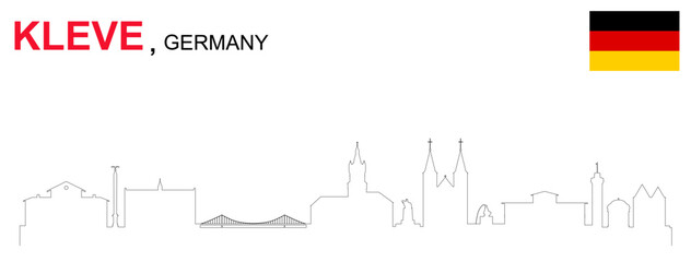 Fototapeta premium Kleve Silhouette, NRW Germany 