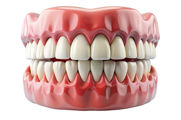 Obraz premium 3D Rendering of beautiful, trending and realistic Teeth with white background