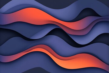 Obraz premium Abstract background with colorful wavy layers and paper cut style for modern designs