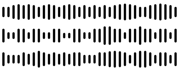Sound wave Vector icon composed of clean lines representing audio, music, voice design