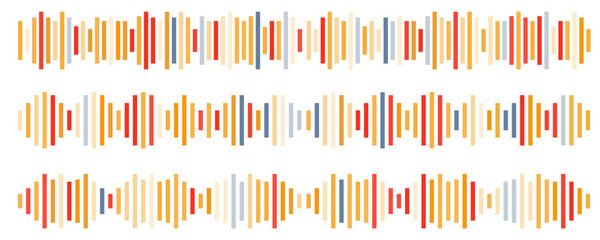 Sound wave Vector icon composed of clean lines representing audio, music, voice design