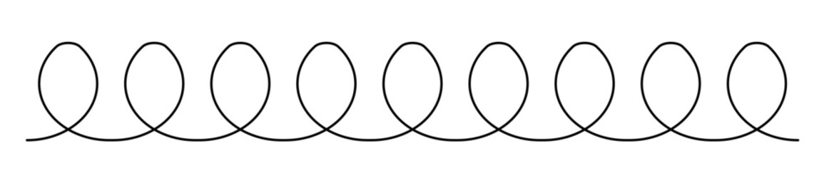Hand drawn line loop vector illustration. Scribble abstract doodle line