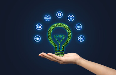 Green and Clean eco energy concept background. Our power, our planet. Earth day 2025 3d concept...