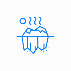 climate ice iceberg icon sign vector