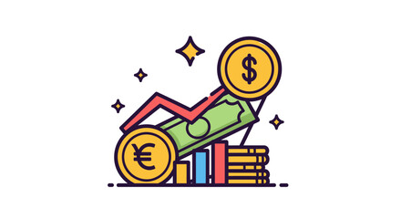 Currency Growth and Financial Insights in Business Graphics