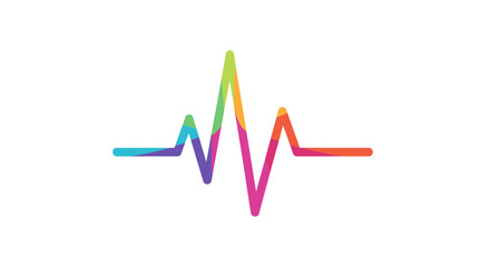 Colorful Pulse Line Illustrating Sound Energy in Digital Art Style