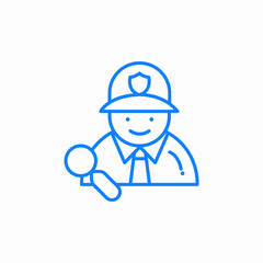 detective investigator icon sign vector