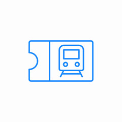 train ticket icon sign vector