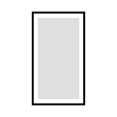 White blank ISO A size photo frame isolated against a transparent background perfect for interior decoration or picture display. Vector illustration.