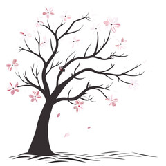 Fototapeta premium Tree of Hearts with Colorful Leaves and Floral Design