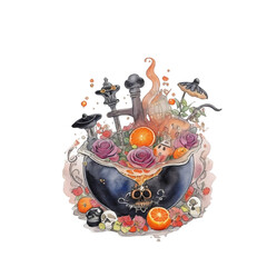 Halloween Skull and Pumpkin Sublimation