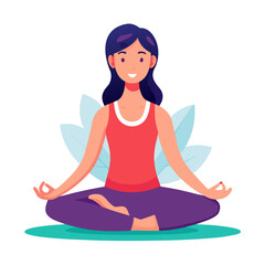 yoga woman vector