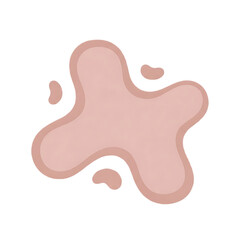 Obraz premium Abstract Pink Blob with Textured Surface and Layered Outline Design. Blob PNG Transparent Background