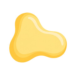 Abstract Yellow Blob Shape with Textured Surface and Rounded Edges. Blob PNG Transparent Background
