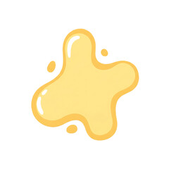 Obraz premium Abstract Yellow Blob with Glossy Highlights and Rounded Edges. Blob PNG Transparent Background