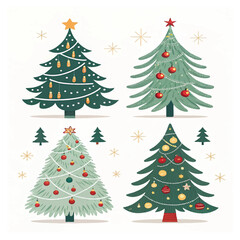 christmas tree vector illustration