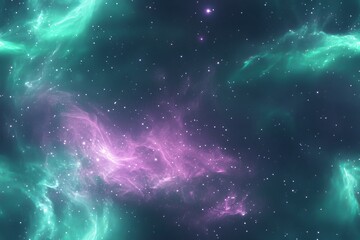 Cosmic nebula seamless pattern for artistic design and decoration