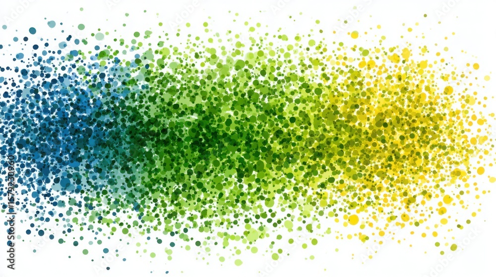 Poster colorful abstract background representing motivation cluster chart with dots signifying diverse idea