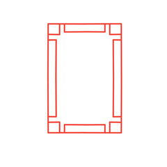 Chinese oriental corner frame