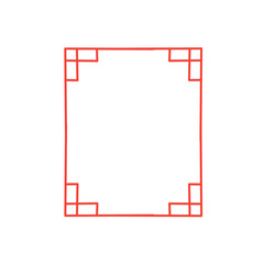 Chinese oriental corner frame