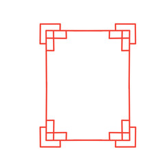 Chinese oriental corner frame