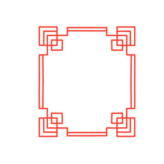 Chinese oriental corner frame