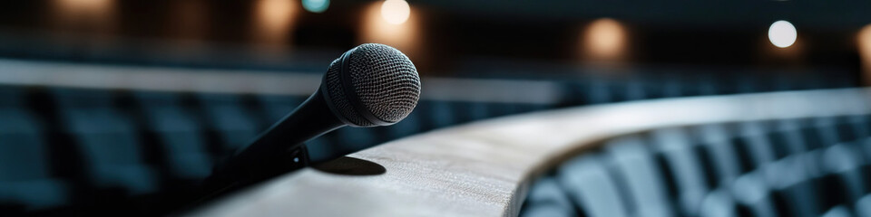 Microphone on Auditorium Podium